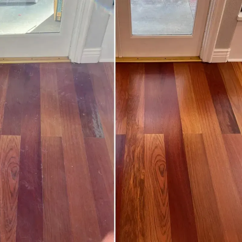 Hardwood floor buff and coat refinishing Central Florida